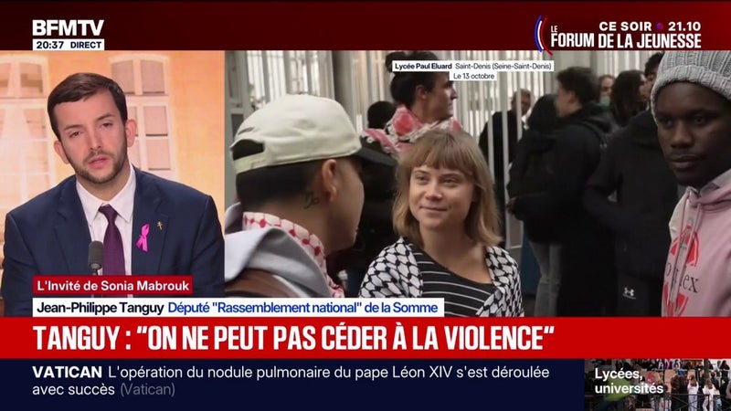 Présence de Greta Thunberg pour les mobilisations lycéennes: "On est au fond du fond de la récupération", déclare Jean-Philippe Tanguy, député RN de la Somme