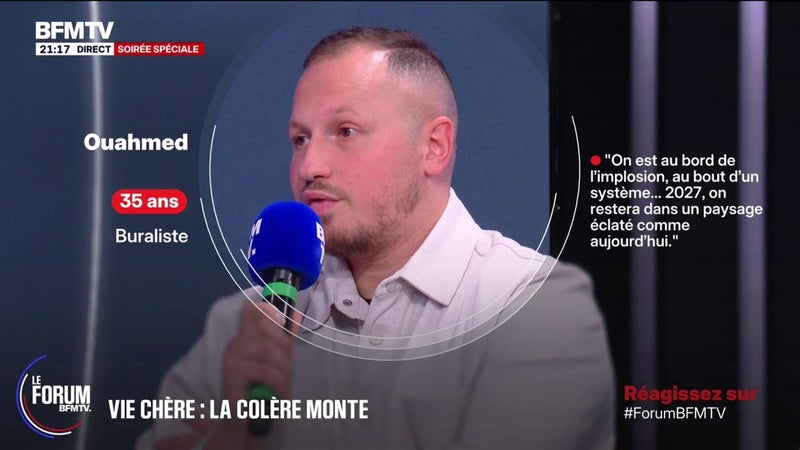 FORUM BFMTV - Vie chère: "On a l'impression qu'on arrive à un point de blocage, on ne sait pas comment l'avenir va se passer", confie Ouahmed, buraliste à Paris