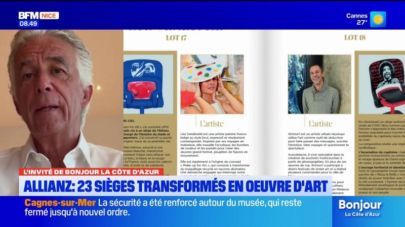 23 sièges de l'Allianz Riviera transformés en oeuvres d'art pour la bonne cause