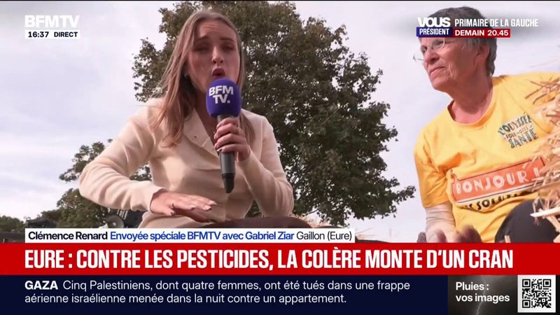 À Gaillon dans l'Eure, la colère monte contre les pesticides, plusieurs milliers de personnes se sont rassemblées pour manifester