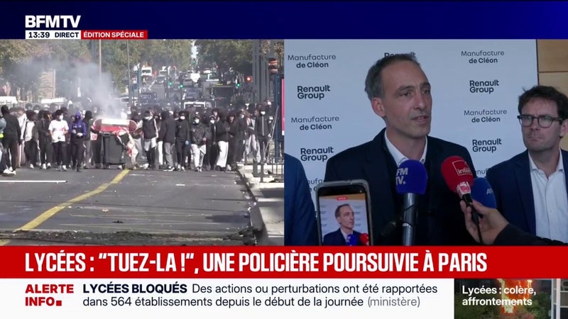 Colère lycéenne: "Ce que je veux, c'est qu'on réponde aux demandes des lycéens", réclame Raphaël Glucksmann, candidat Place publique à l'élection présidentielle
