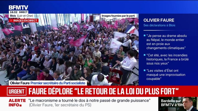 "Nous devons des excuses à la jeunesse", déclare Olivier Faure, premier secrétaire du PS