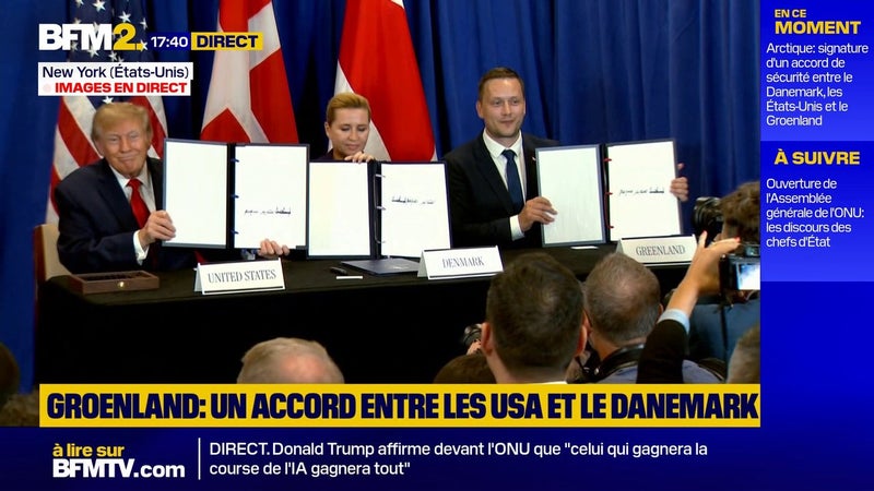 ONU: signature d'un accord de sécurité entre les États-Unis, le Groenland et le Danemark