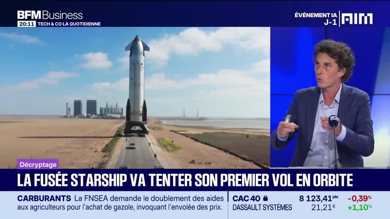 Jean-Baptiste Huet (BFM Business) : La fusée Starship va tenter son premier vol en orbite - 23/09