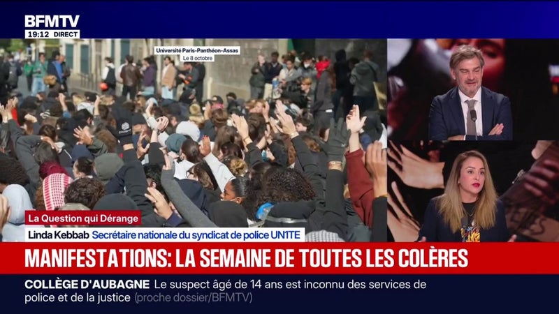 Manifestations lycéennes: Linda Kebbab (syndicat de police Unité) pointe "la difficulté" de la France "à responsabiliser les parents, notamment sur les questions éducatives"