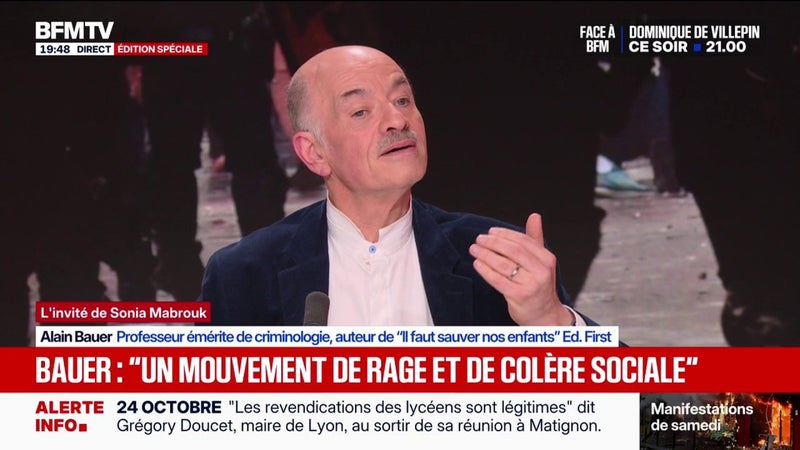Mesures prises par le gouvernement pour samedi 24 octobre: Alain Bauer, professeur émérite de criminologie, évoque une "réponse autoritaire"