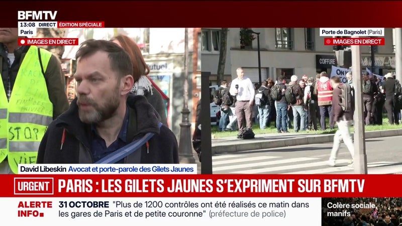 Parcours de la manifestation à Paris: "Nous considérons que c'est une atteinte disproportionnée à la liberté de manifester", déplore David Libeskin, avocat et porte-parole des Gilets jaunes