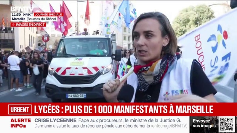 Colère lycéenne: "On se tient aux côtés des lycéens et des étudiants et on partage leurs revendications", affirme Charlotte Bourgougnon (Snuipp-FSU)
