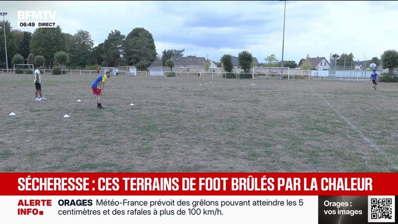 Les terrains de foot amateur souffrent de la sécheresse