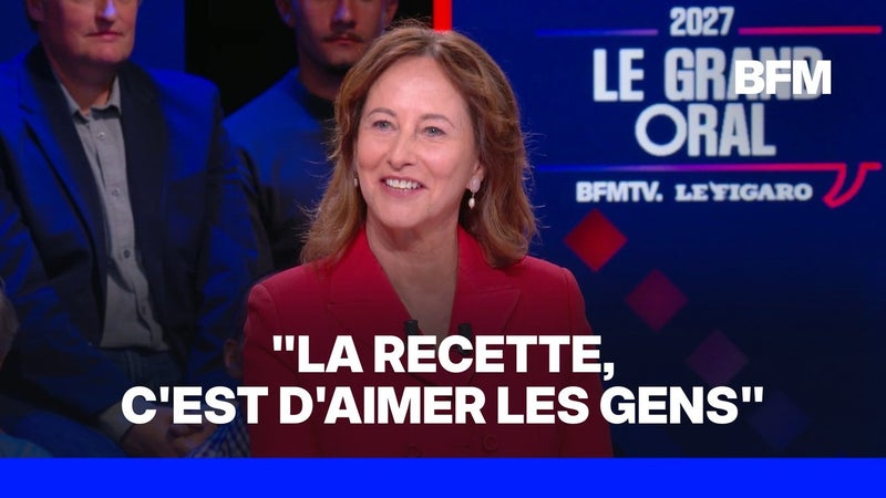 "La recette magique c'est d'aimer les gens", estime Ségolène Royal