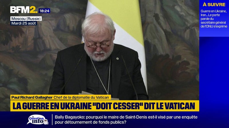 À Moscou, l'émissaire du Vatican appelle aux négociations pour "cesser" la guerre en Ukraine