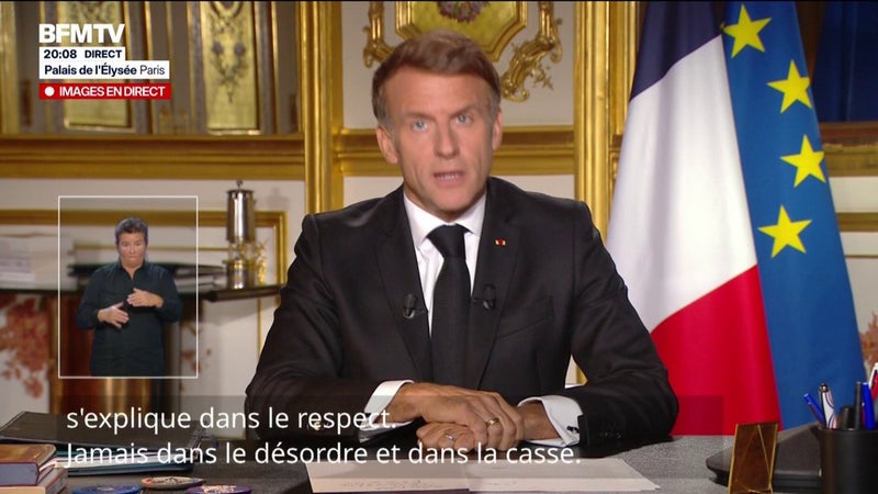 "Notre pays mérite une belle élection présidentielle dans six mois", déclare Emmanuel Macron