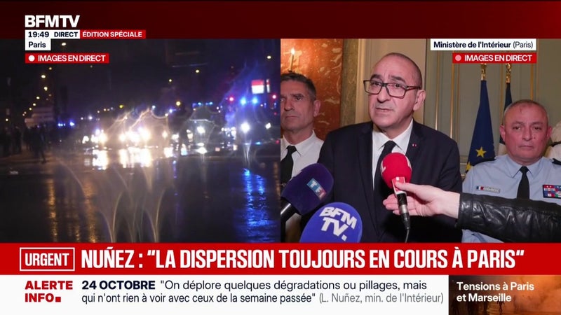 Mobilisation du 24 octobre: "Deux personnes sont grièvement blessées à Clermont-Ferrand et à Toulouse", annonce Laurent Nuñez, ministre de l’Intérieur
