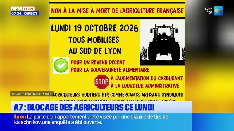 A7 : blocage des agriculteurs ce lundi