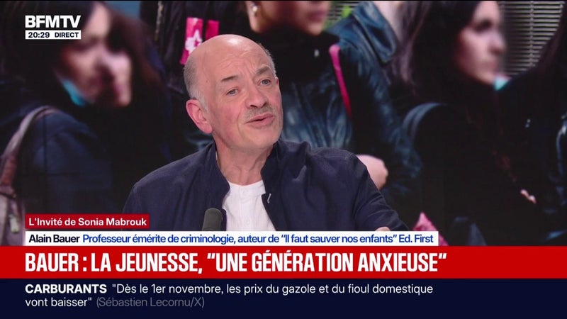 Colère lycéenne: Alain Bauer, professeur émérite de criminologie, évoque "une génération désespérée et anxieuse"
