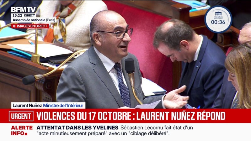 Colère sociale: "Entre 2017 et 2027, nous avons eu 5.025 emplois dans la gendarmerie nationale et 13.489 pour la police nationale", répond Laurent Nuñez à Michel Barnier