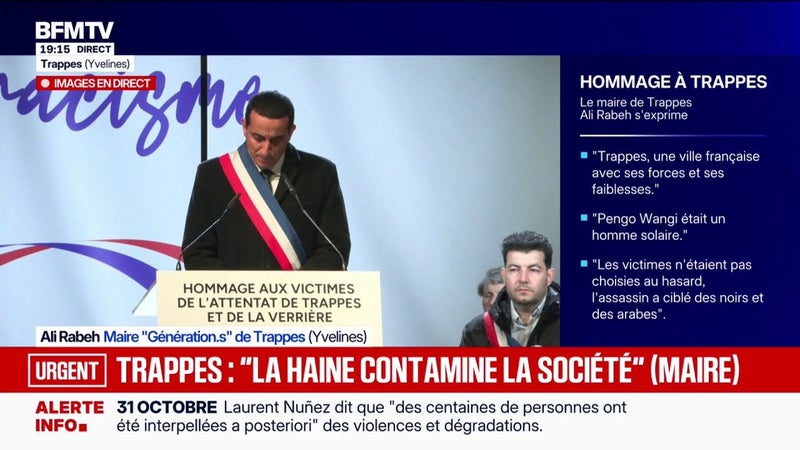 Hommage à Trappes: face à l'extrême droite, "il n'est pas trop tard", promet Ali Rabeh, maire Génération.s de la ville