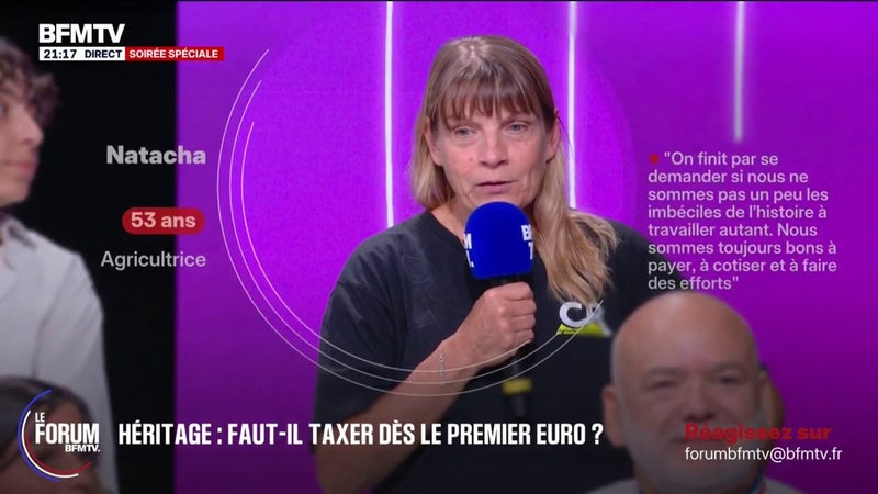 FORUM BFMTV - Héritage: "Si mes enfants veulent récupérer la ferme, ils devront en vendre une partie pour pouvoir vivre", dénonce Natacha, agricultrice