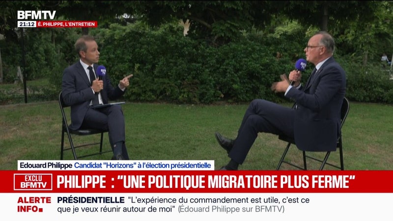 Référendum sur l'immigration: "Le référendum n'est ni un totem ni un tabou", déclare Édouard Philippe, candidat "Horizons" à l'élection présidentielle