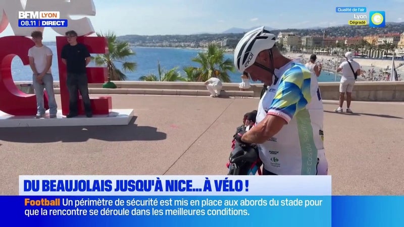 Parti du Beaujolais, le sexagénaire Robert a parcouru 900 km à vélo pour son petit-fils