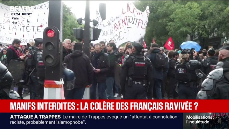 La colère des manifestants face aux interdictions de certains rassemblements