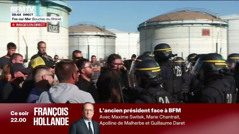 Mobilisation des pêcheurs à Fos-sur-Mer: face-à-face tendu entre les manifestants et les CRS