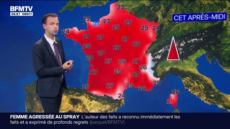 Des températures toujours au-dessus des normales de saison, jusqu'à 28 degrés à La Rochelle