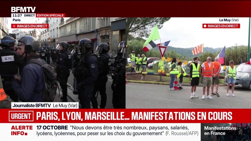 Plusieurs dizaines de gilets jaunes réunis au Muy, dans le Var, pour protester contre la "vie chère"