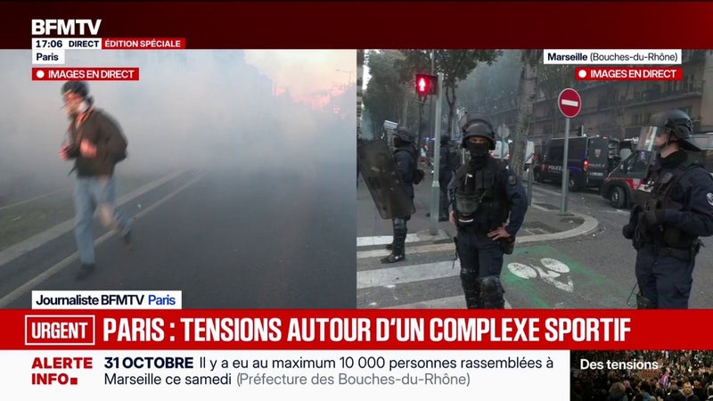 Paris: quelques tensions éclatent en fin de manifestation