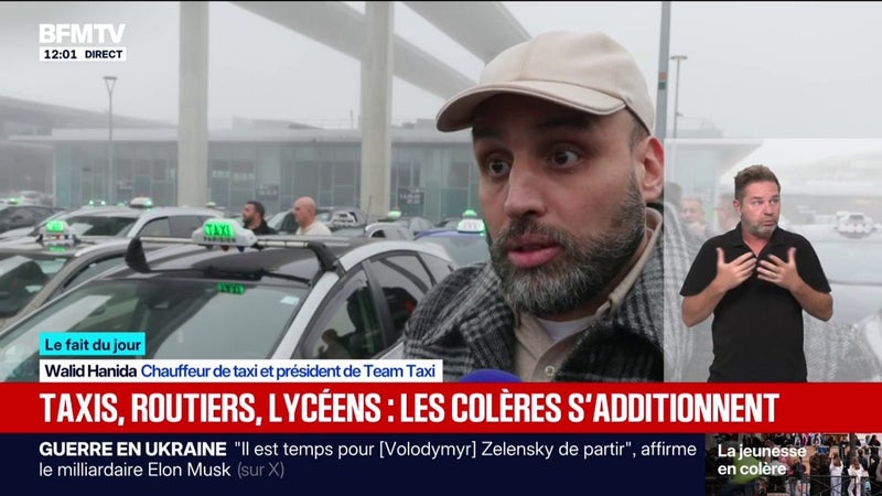 "Les chauffeurs sont à bout": les taxis manifestent ce jeudi et annoncent rejoindre le mouvement du 17 octobre