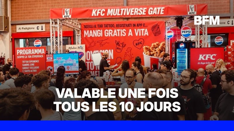 Italie: du poulet frit gratuit à vie en échange d’un tatouage KFC