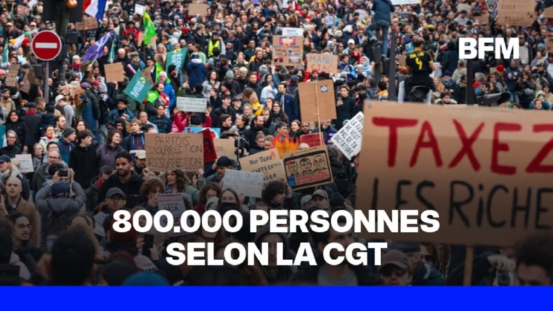 24 octobre: selon la CGT, 800.000 personnes ont manifesté en France ce samedi