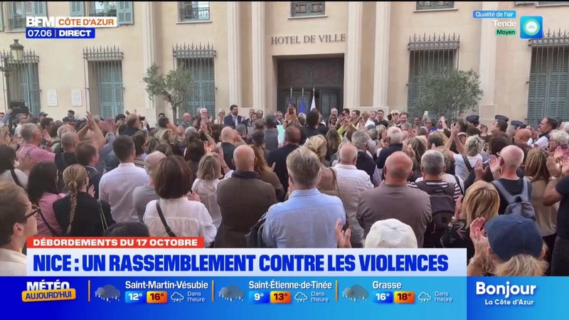 Nice : un rassemblement contre les violences du 17 octobre devant la mairie