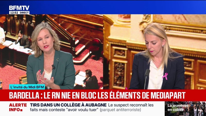 Écrits antisémites attribués à Jordan Bardella: “Je sais très bien que Jordan Bardella n’a pas écrit ces propos”, soutient Edwige Diaz, présidente du groupe RN au Sénat