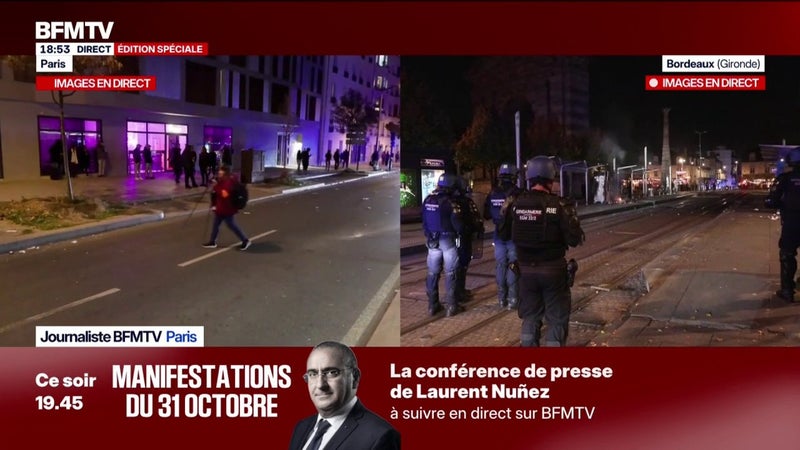Manifestation du 31 octobre à Paris: retour au calme du côté de la porte de Charenton dans l'est parisien