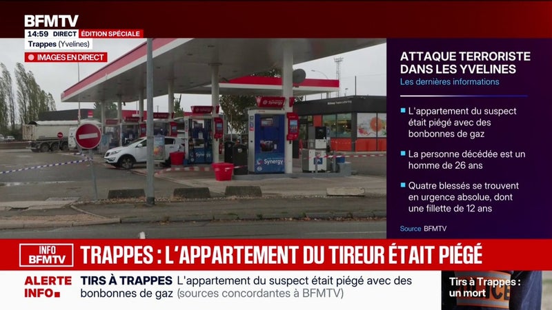 Tirs mortels à Trappes: l'appartement du suspect était piégé avec des bonbonnes de gaz