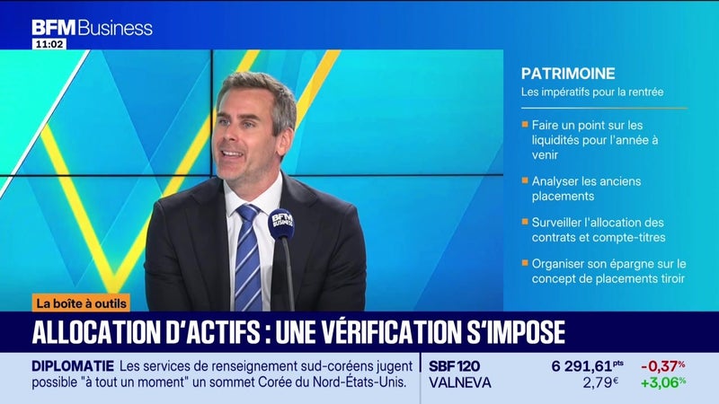 La boîte à outils : Olivier Mariscal - Allocation d'actifs, une vérification s'impose - 01/09