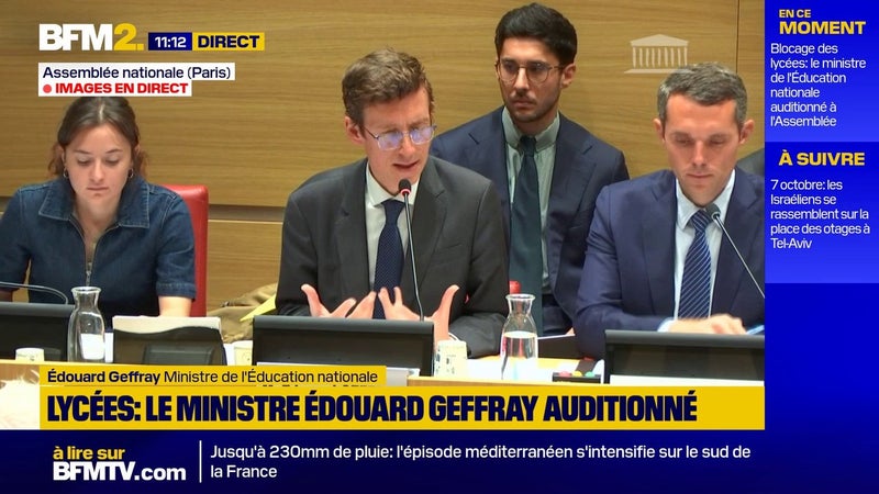 Blocage des lycées: "Toute violence illégale doit être sanctionnée", martèle le ministre Édouard Geffray