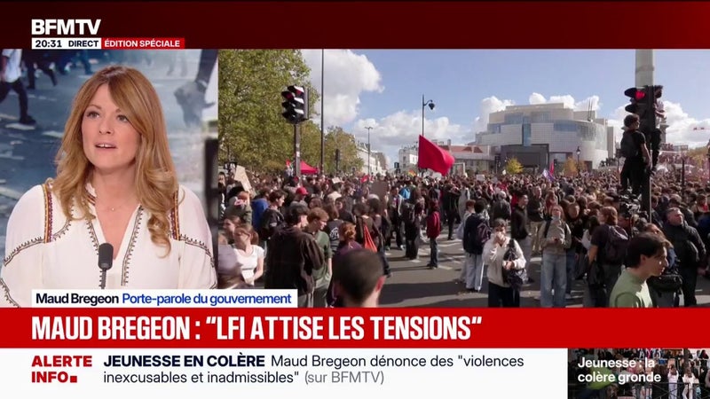 “LFI a une responsabilité politique et morale évidente face à ces violences”, estime Maud Bregeon, porte-parole du gouvernement