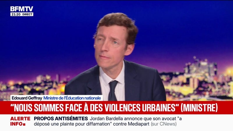 Écrits antisémites attribués à Jordan Bardella par Mediapart: "Si c'est vrai, je trouverais ça particulièrement nauséabond", explique Édouard Geffray, ministre de l'Éducation nationale