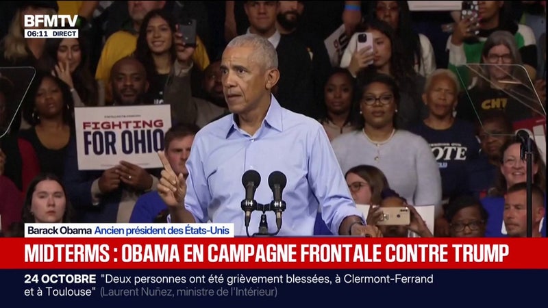 Aux États-Unis, à quelques jours des midterms, Barack Obama entre en campagne frontale contre Donald Trump