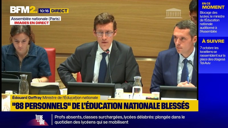 Blocage des lycées: "215 élèves blessés", selon le ministrère de l'Éducation nationale