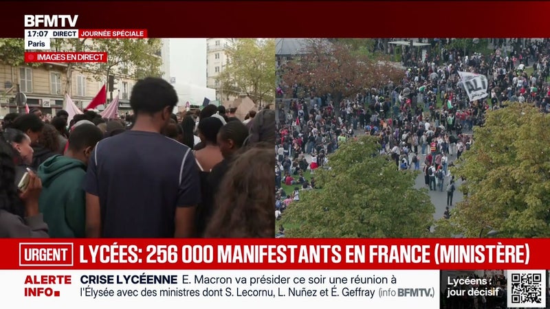 Marschall Truchot : Lycées, 256 000 manifestations en France (Ministère) - 06/10