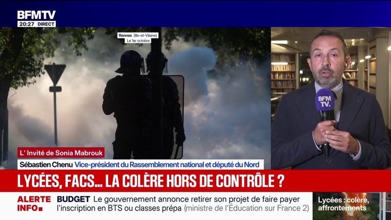 Colère lycéenne: "L'Éducation nationale est en train de s'effondrer", estime Sébastien Chenu, vice-président du RN