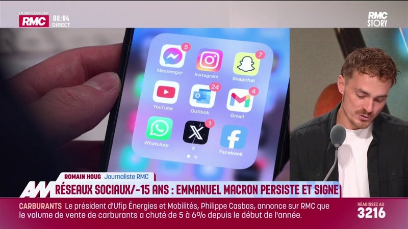 Réseaux sociaux /-15 ans : Emmanuel Macron persiste et signe
