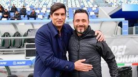 Paulo Fonseca et Roberto De Zerbi en 2021