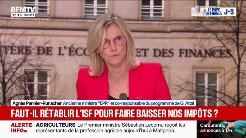 "Il faut rééquilibrer l'impôt", estime Agnès Pannier-Runacher, co-responsable du programme de Gabriel Attal