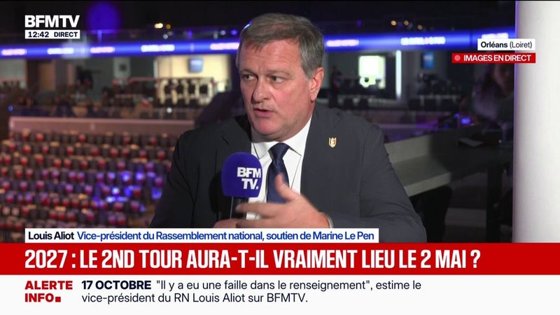Élection présidentielle: "Je préférerais que le deuxième tour se passe avant le 1er-Mai" pour que "la neutralité avant le vote" ne soit pas rompue, lance Louis Aliot, vice-président du RN
