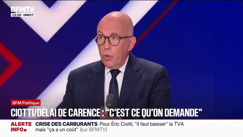 Retraites: Éric Ciotti, président de l'UDR et maire de Nice, est "totalement opposé" à la désindexation des pensions