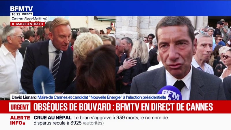 "Il m'a toujours soutenu, il a toujours présidé mes comités de soutien": David Lisnard, candidat (Nouvelle Énergie) à l'élection présidentielle rend hommage à Philippe Bouvard